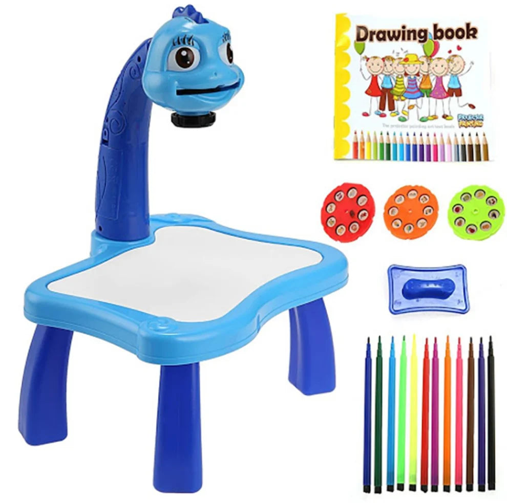 24 Patterns Projector Painting Desk Toy - Blue